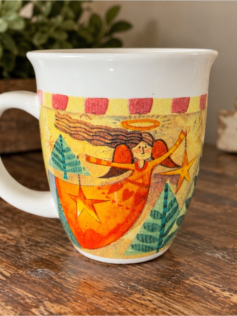 Royal Norfolk Winterhill Studio 2005 Angel Star Christmas Mug Holiday Coffee Cup